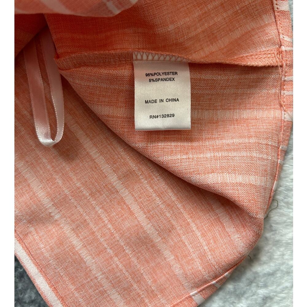 Revolve Superdown Hannah Tie Bow Back Crop Top Pink White Stripe Size Medium - Picture 11 of 13